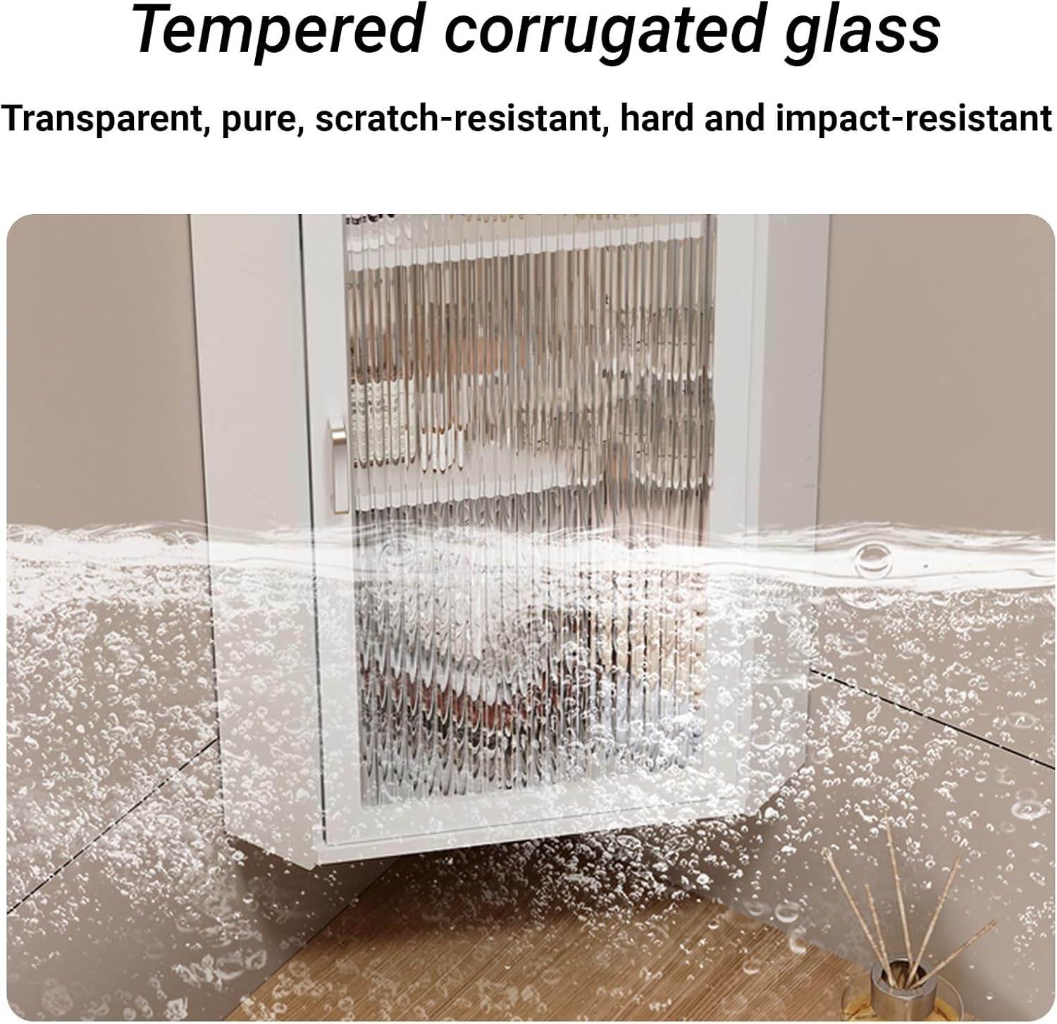 2/3 Tier Corner Spice Rack for Kitchen,Small Corner Medicine Cabinet with Glass Door,Wall-Mounted Makeup Organizer，Wall Mount Bathroom Cabinets(White-A,25x25x59cm/9.8x9.8x23.2in)