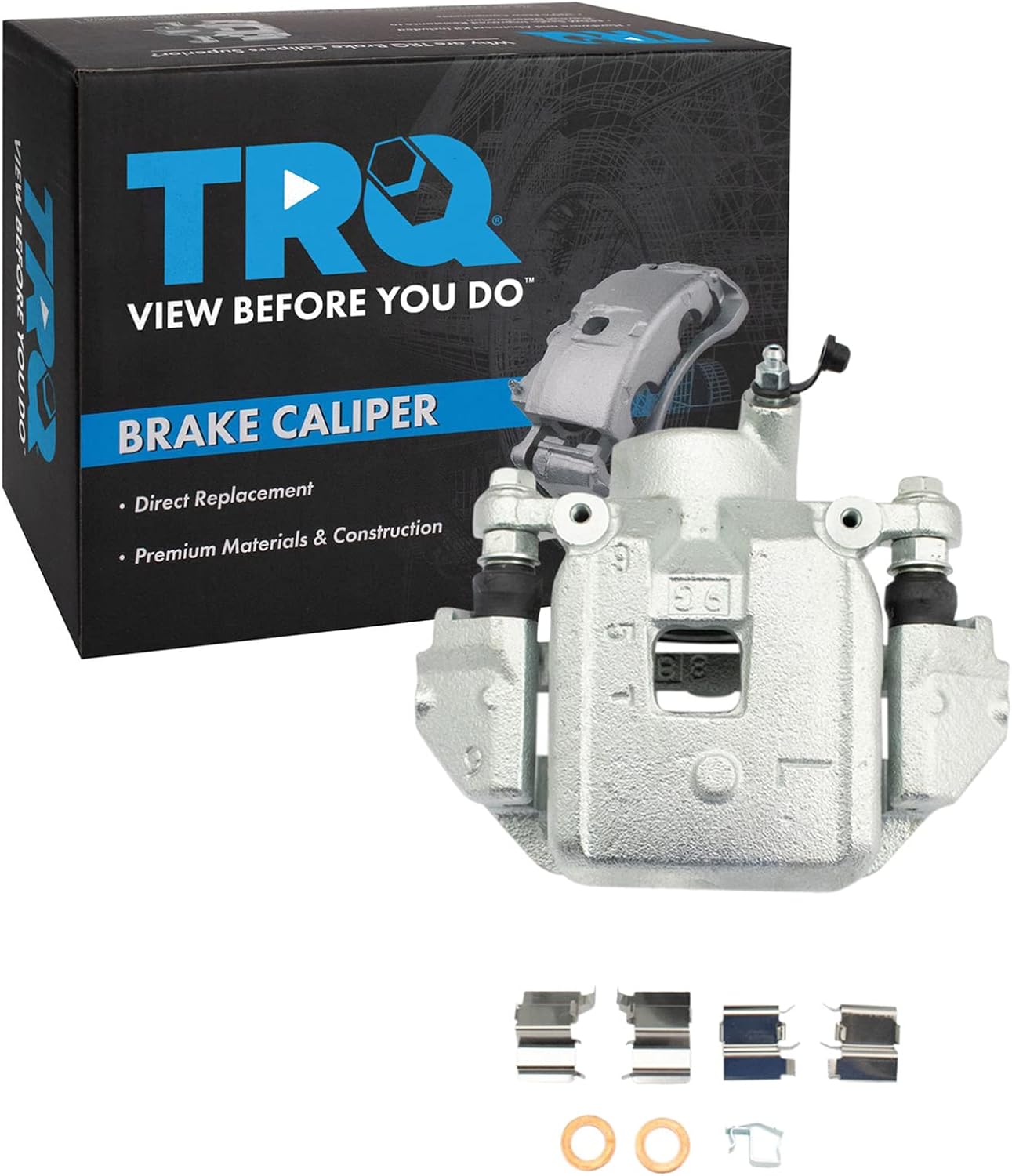 TRQ Rear Left Brake Caliper w/Bracket Drivers Side Compatible with 1998-2007 Lexus LX470 Toyota Land Cruiser
