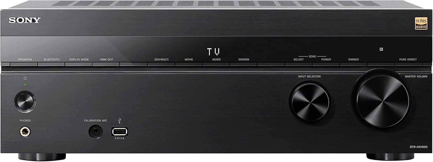 Sony STR-AN1000 7.2 CH Surround Sound Home Theater 8K A/V Receiver (Renewed)