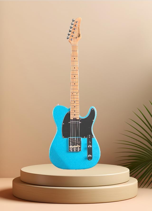 KGD Solid Electric Guitar Consists of a Roasted Mahogany Body and Maple Neck,Professional/Full Size Mercury Electric Guitar for Adults