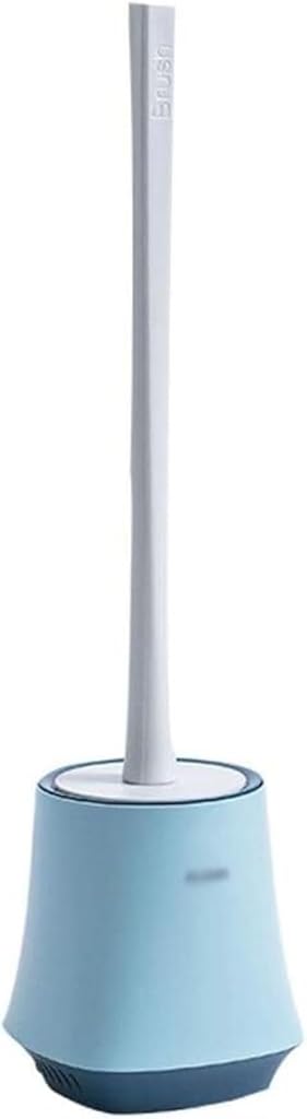 Toilet Brush Toilet Brush and Holder Set, Deep-Cleaning Toilet Bowl Brush, Creative Toilet Brush Set for Bathroom Toilet Cleaning Toilet Brush and Holder (Color : Blue) (Blue)