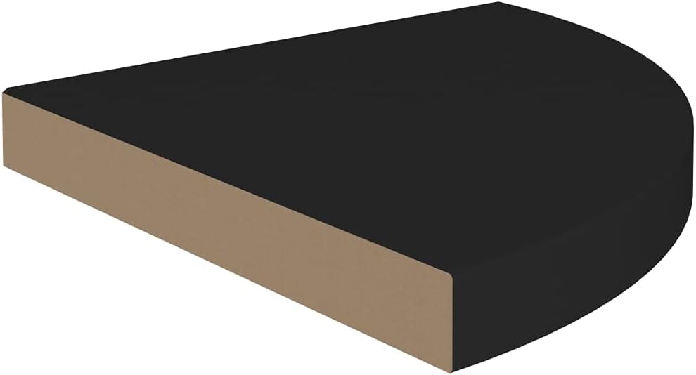 Wall Corner Shelves,Wall Mount Corner Shelf,Wall Mounted Display Shelf,Floating Storage Shelf for Kitchen, Bathroom, Living Room,Floating Corner Shelves 2 pcs Black 13.8