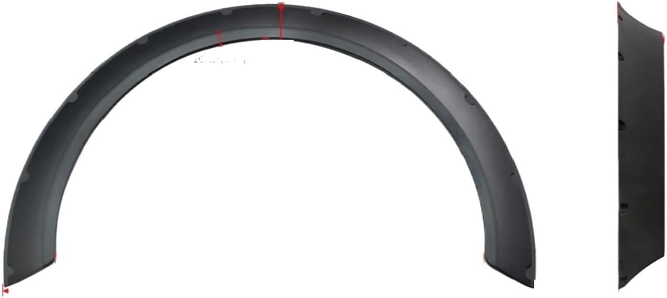HKKAXWRQE 4PCS Universal Car Wide for Fender Flares Wheel Arches Extension Mud Mudguards Compatible for A3 A4 A5 S3 S4 S5 RS5 S-line A6 A7 A8 TT(8480)