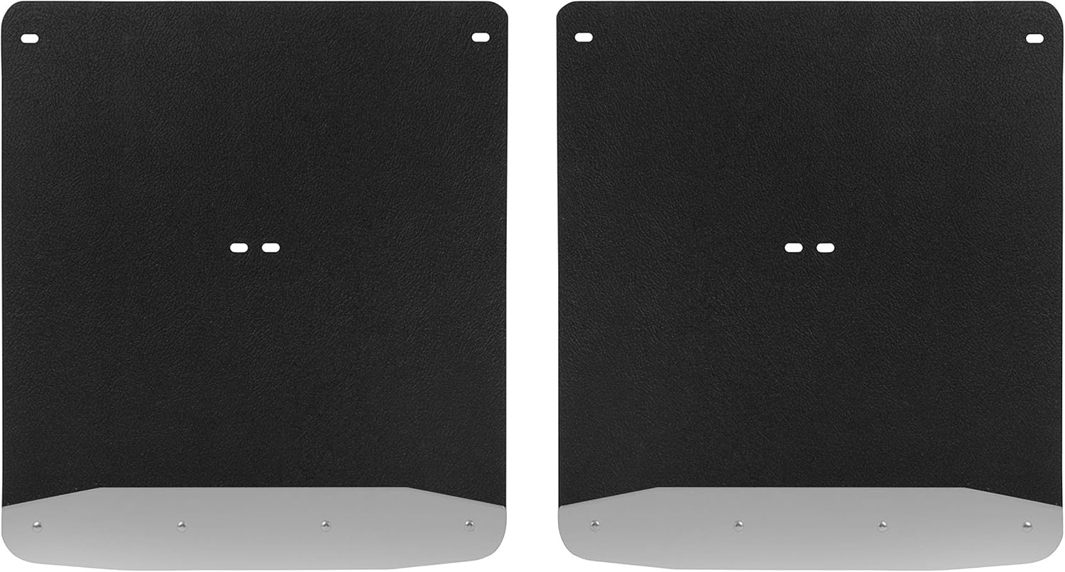LUVERNE 250744 Rear Dually 20-Inch x 23-Inch Textured Rubber Mud Guards, Select Chevrolet Silverado, GMC Sierra 3500 HD , Black