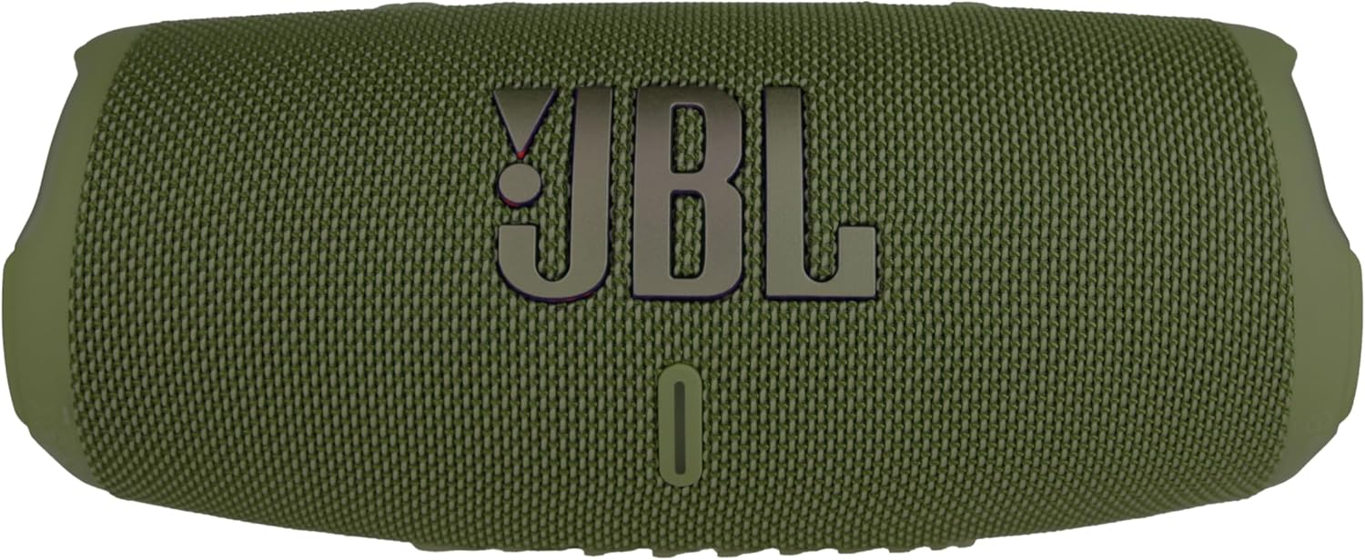 JBL Charge 5 Wireless Bluetooth Speaker (Green) | Rugged IP67 Waterproof Outdoor Audio with Deep Bass & 20H Playtime | Includes Protective Travel Case for Beach, Hiking, Camping, and More
