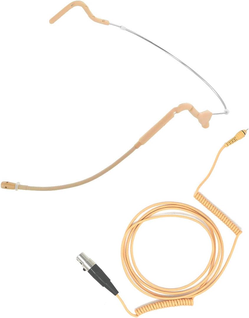 U-Voice UVG20 Tan Color Headset Microphone with Detachable Coiled Cable for AKG (Coiled Cable)