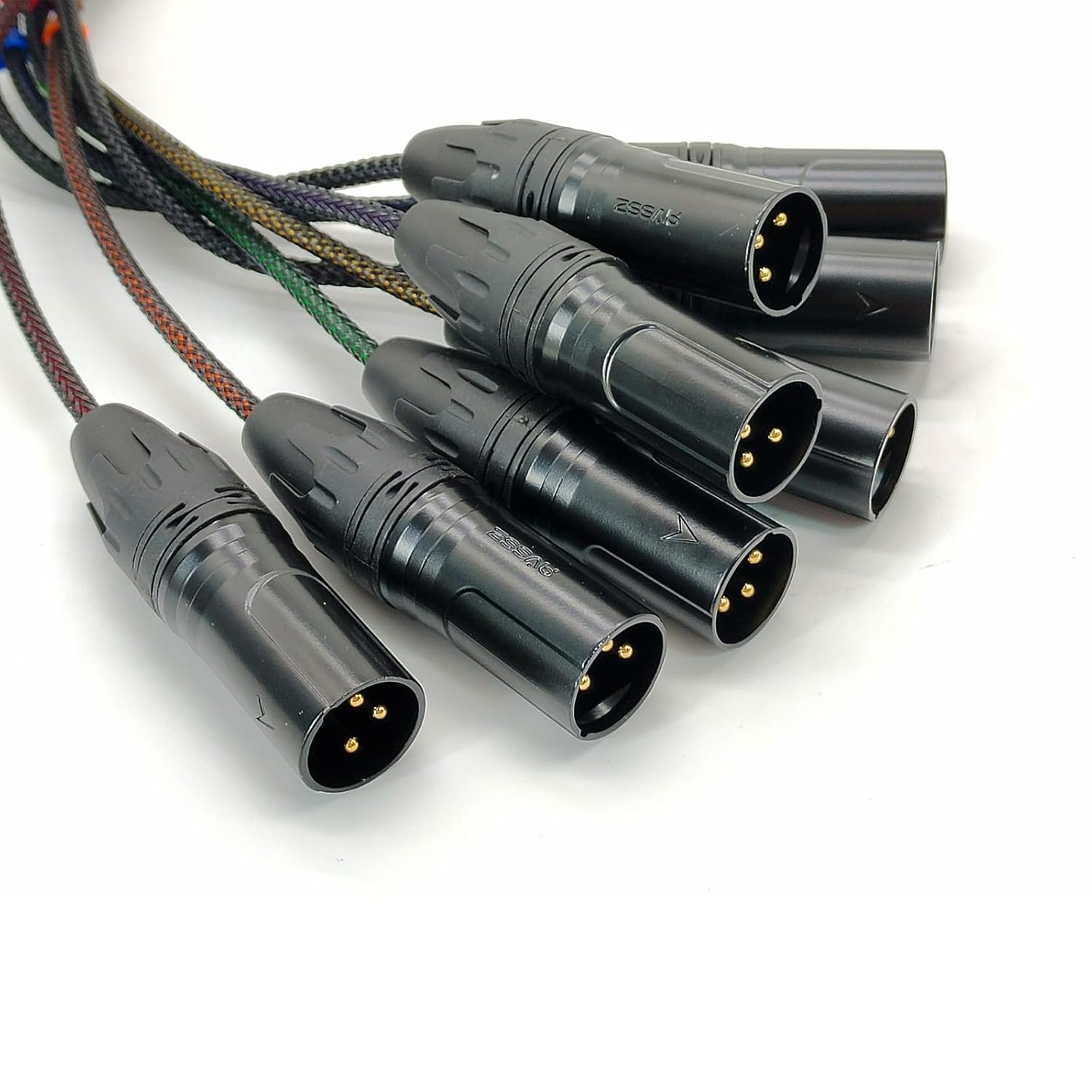 1Meter DB25 Male to 8 XLR Male Audio Snake PVC Cable