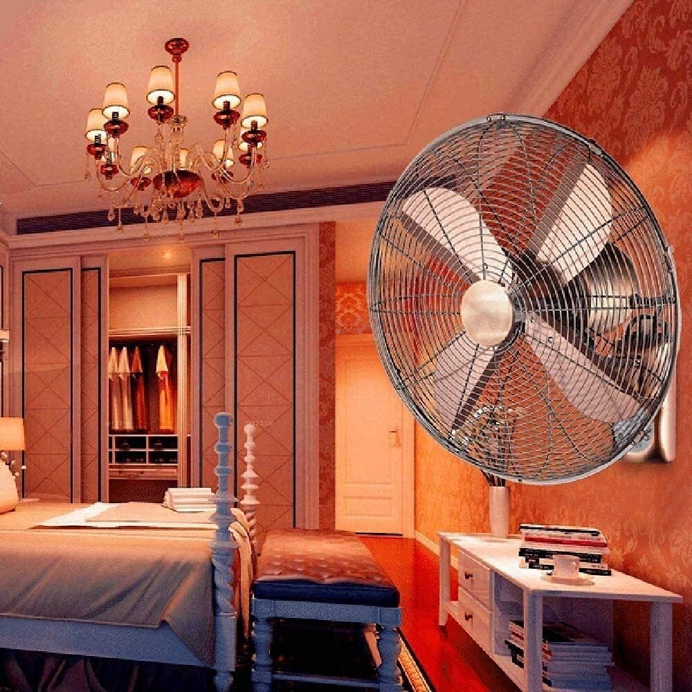 Residential Wall Mount Ranzorh Adjustable AngleElectric Fan/Retro Antique Metal Wall Fan/Oscillating Wall Mounted Air Cool Fan/Remote Control/ (Size : 14inch(WXH/400x450mm))