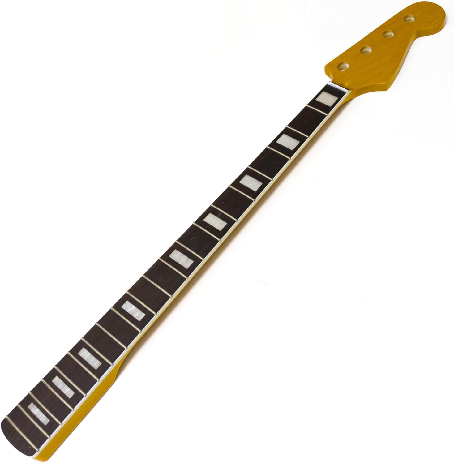 20 Frets Maple 4-String Bass Guitar Neck for Fender Jazz Bass, Rosewood Fingerboard, 38mm Nut, Adjustable Truss Rod, Gloss Finish