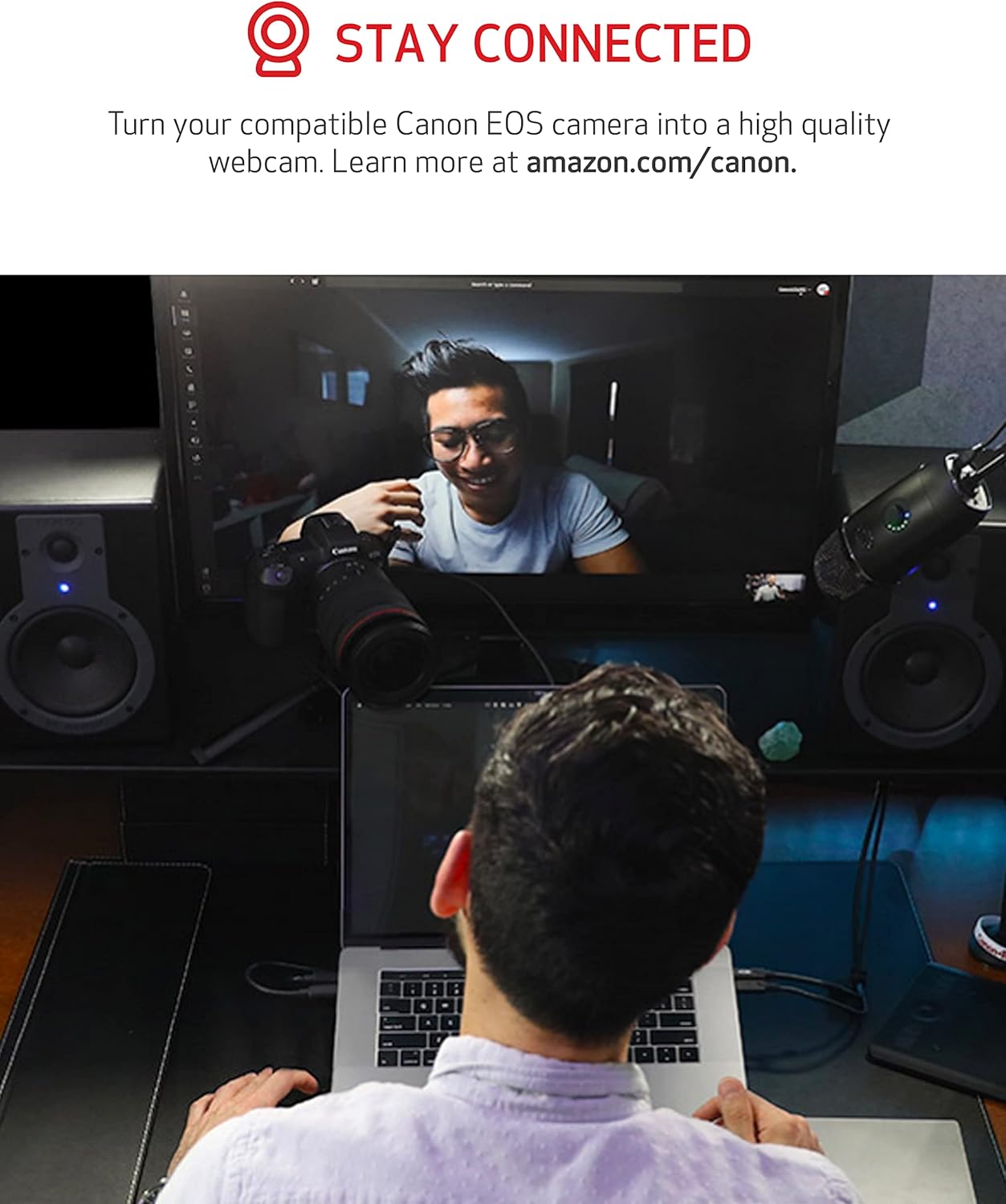 Canon EOS Webcam Accessories Starter Kit (for Select EOS Rebel Cameras), Compatible with Laptop & PC, High-Resolution Streaming, Video Conferencing, & Content Creation, Compact Power Adapter CA-PS700