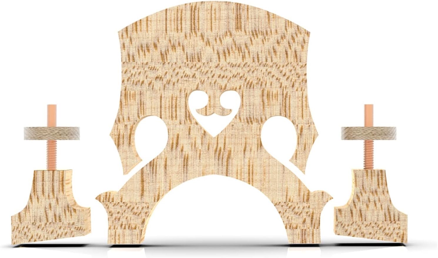Violin Accessories Parts Adjustable 4/4 3/4 1/2 Double Bass Bridge Selected Maple Wood Bridge W/Screws for Upright Bass (Color : 4/4)