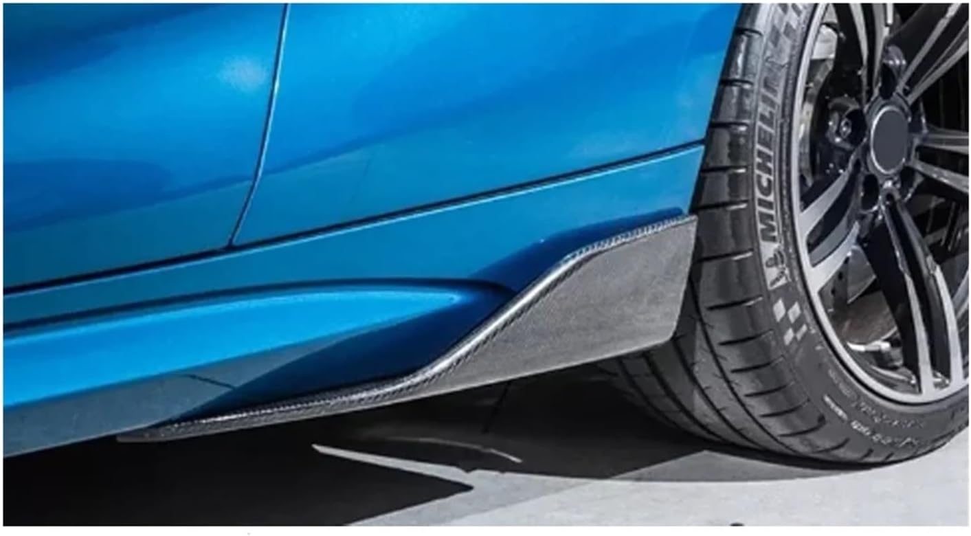 Side Skirts Car Side Skirt Bumper Spoiler Splitter Protector Compatible for BMW 2 Series F22 2014 2015 2016 2017 2018 Accessories Glossy Black(Carbon Look)