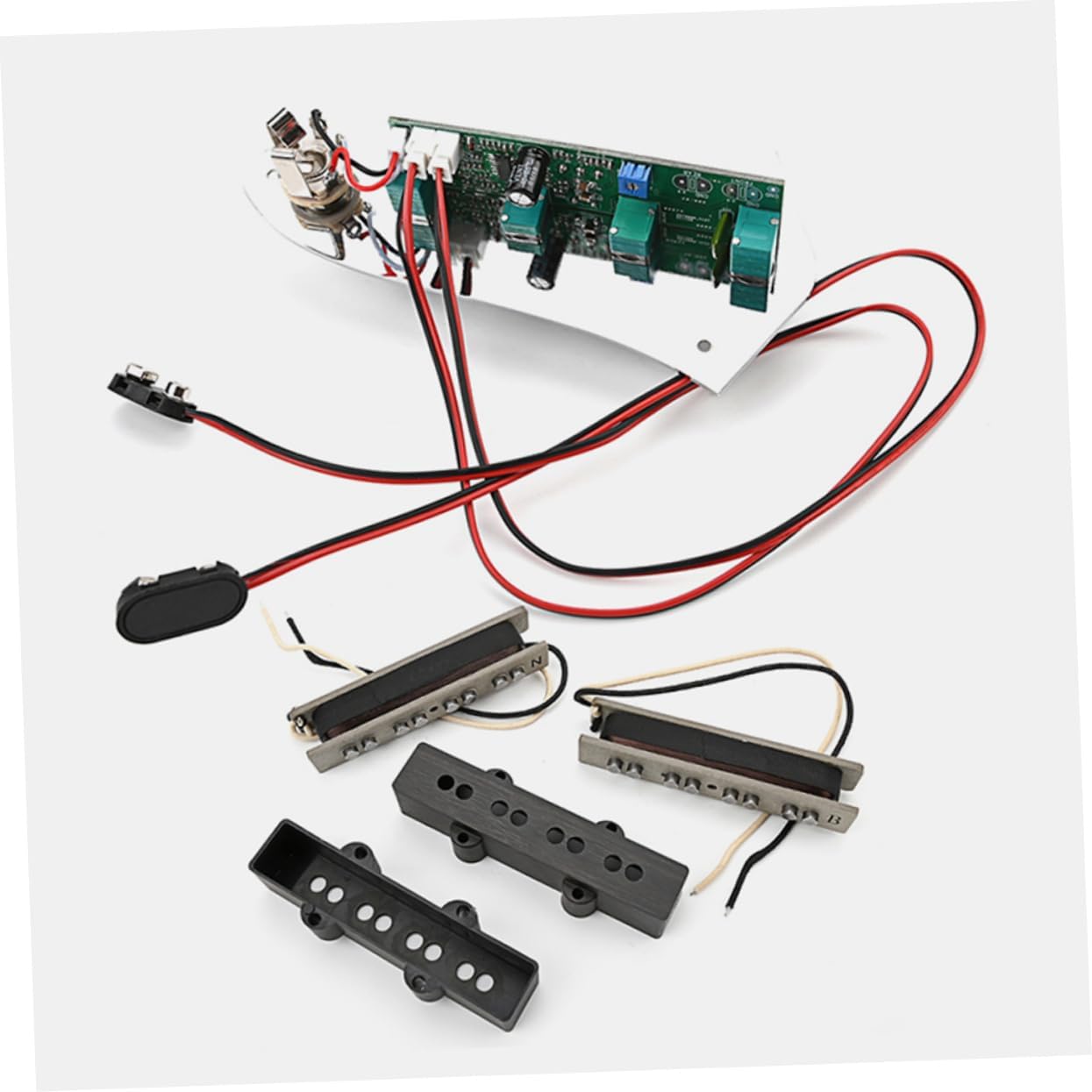 1set Bass Pickup Set String Pickup for Electric Bass Guitar Compact Design Enhanced Sound Clarity Plate Assembly