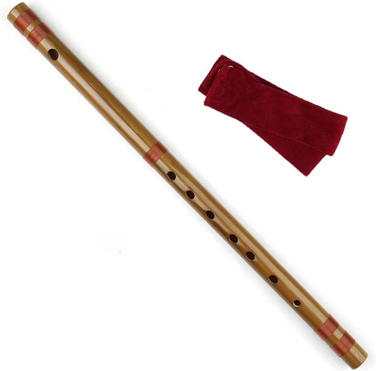 C Bamboo Flute 7 8Hon Flute Handmade Woodwind Instrument Easy To Learn(Red7 Hon)