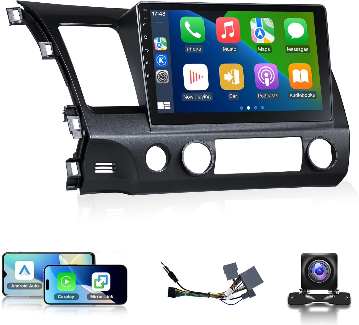 Car Stereo for Honda Civic 2006 2007 2008 2009 2010 2011 Wireless Apple Carplay Android Auto 10.1