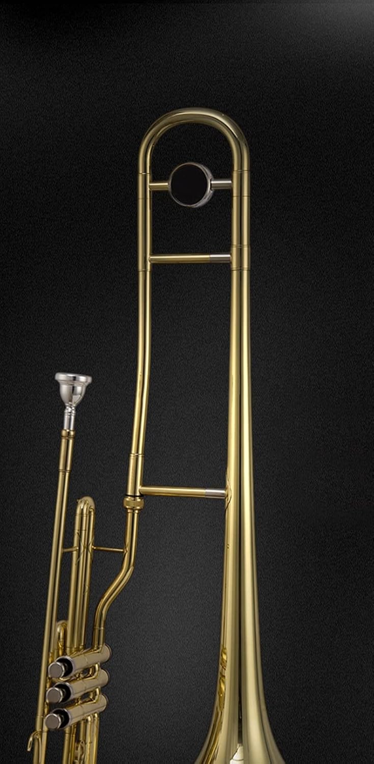 Standard Trombone Vertical Key Marching Trombone,B- Flat Tube,Bb- Tuned Marching Trombone Musical Ins Valve Trombone