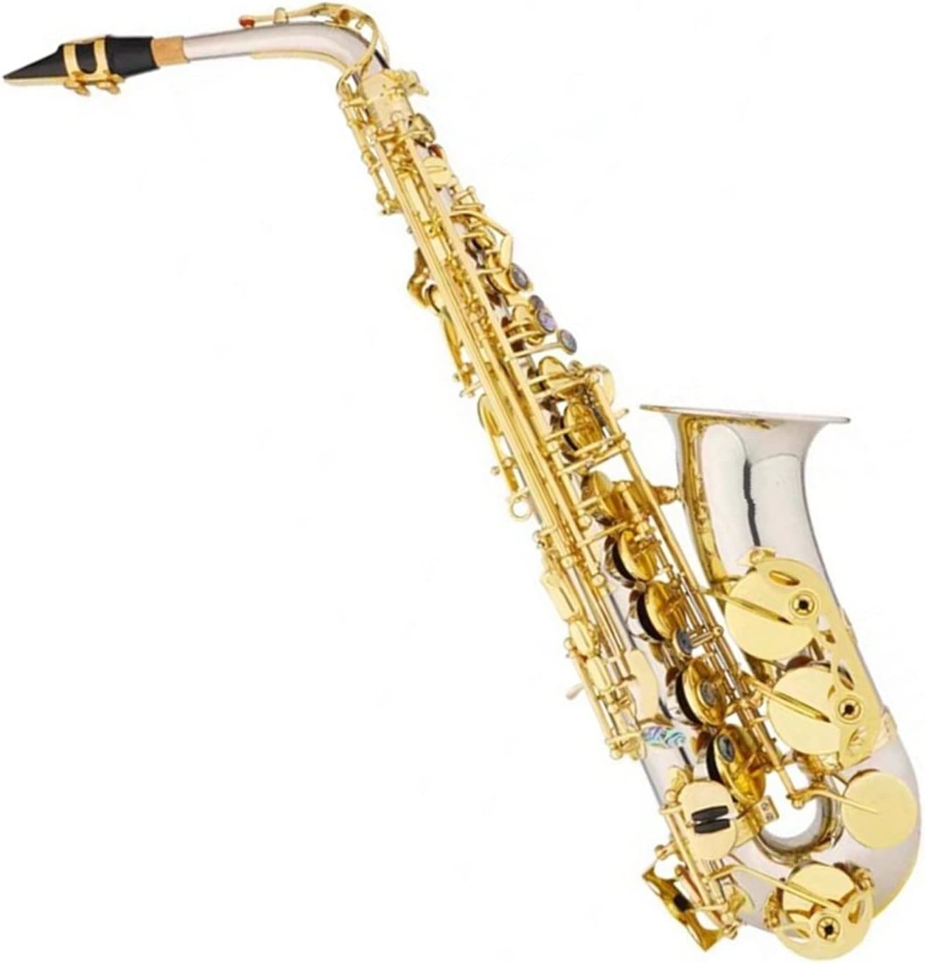 E-Drop Alto Saxophone Wind Instrument White Copper Saxophone Beginners Saxophone Instrument