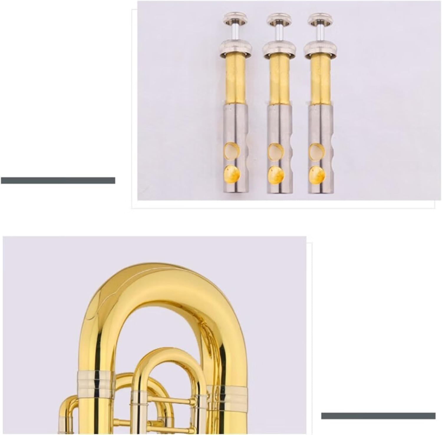 Beginner euphonium B Flat 3+1 Upright Key Euphonium Phosphor Bronze Mouthpiece White Copper Variable Pipe