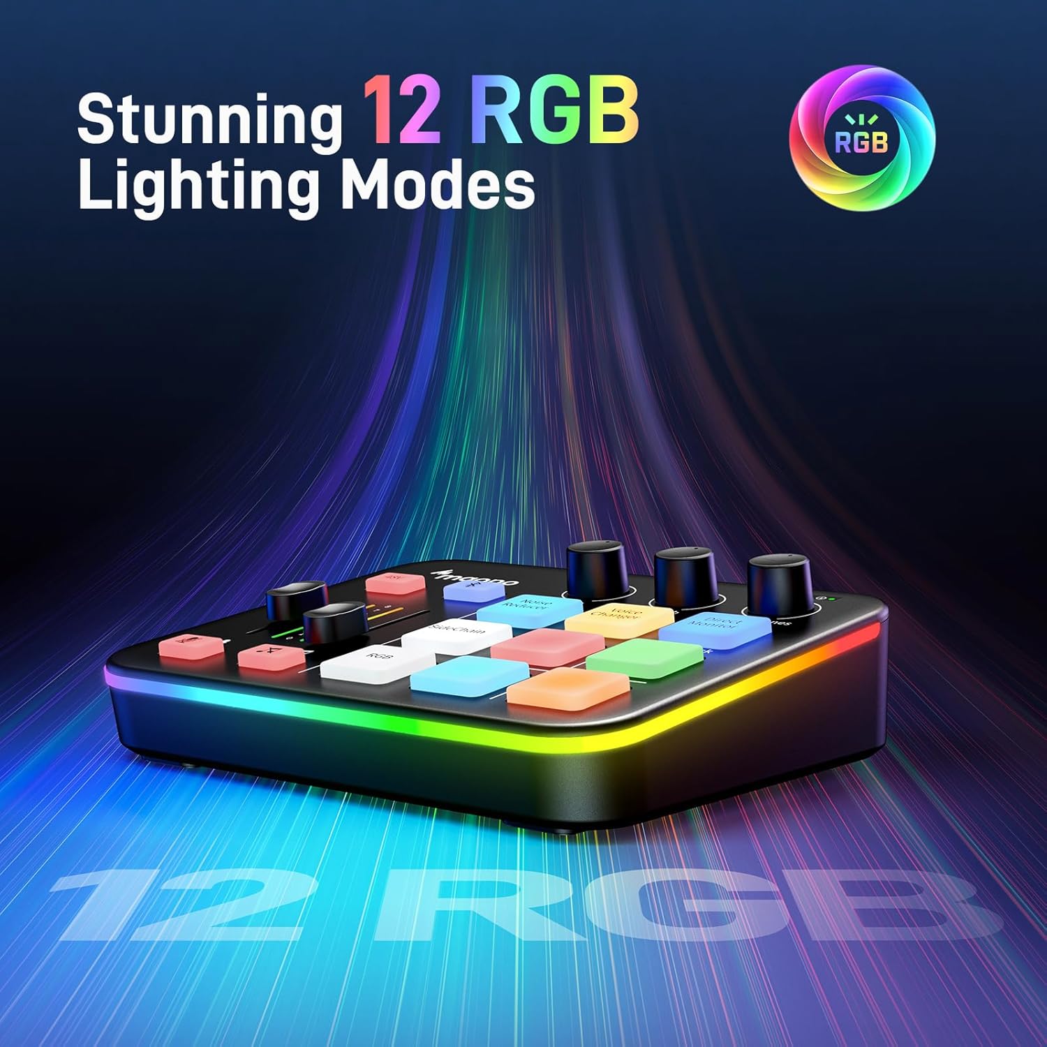 MAONO XLR Condenser Microphone and Gaming Mixer & Studio Headphone Kit, for Live Streaming, Podcasting, Content Create, Gaming