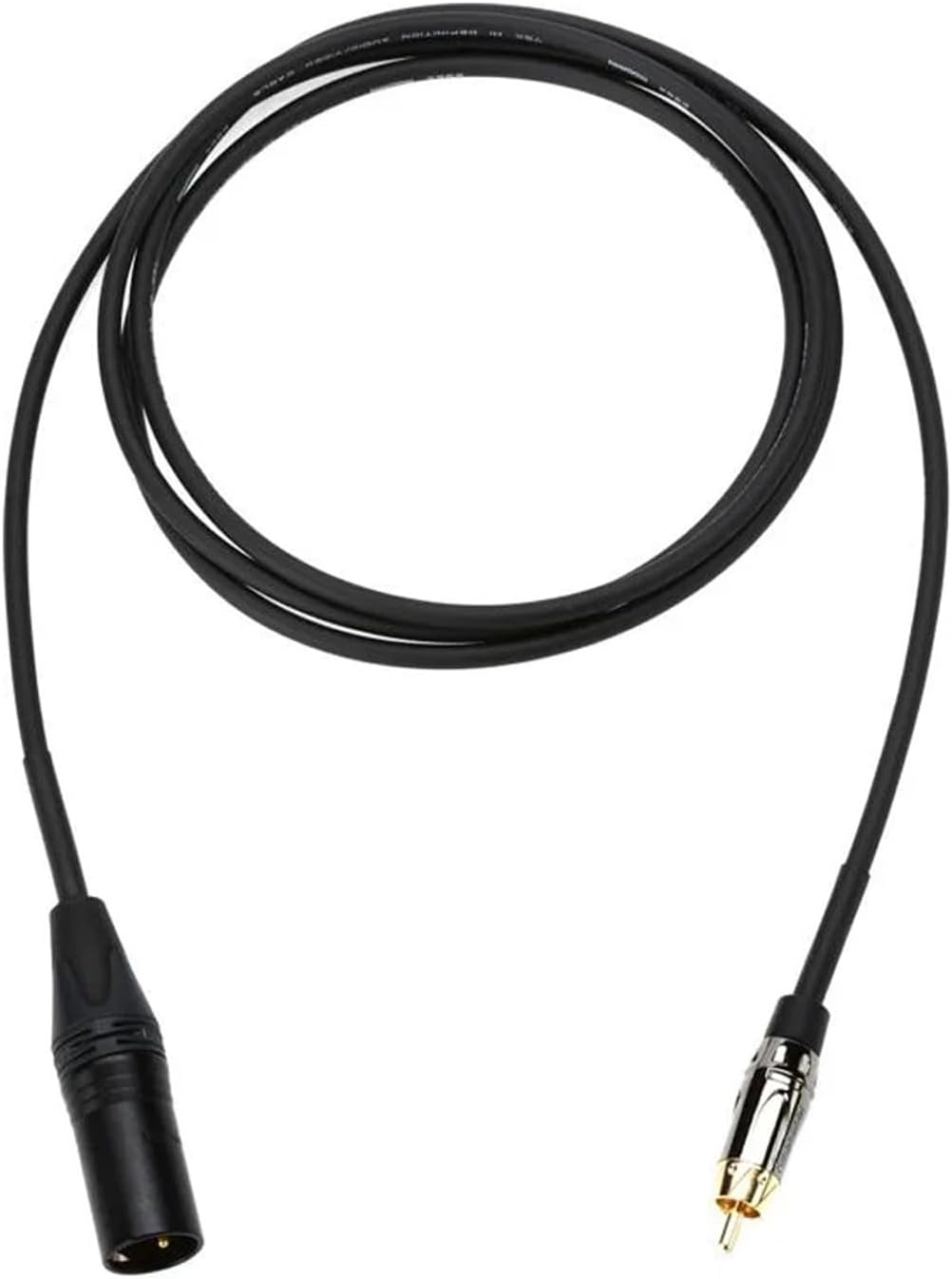Mogami GOLD XLRM-RCA-06 Unbalanced Audio Adapter Cable, RCA Male Plug to XLR-Male, Gold Contacts, Straight Connectors, 6 Foot