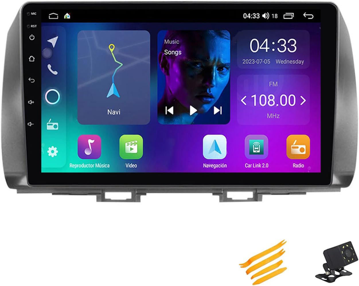 Android 13 Car Stereo Bluetooth Car Play 2 DIN Touch Screen Compatible with Toyota bB 2 2005~2016 9In QLED Display Car Radio with Navigation Android Auto FM RDS SWC,4 Core NF1 1G+32G