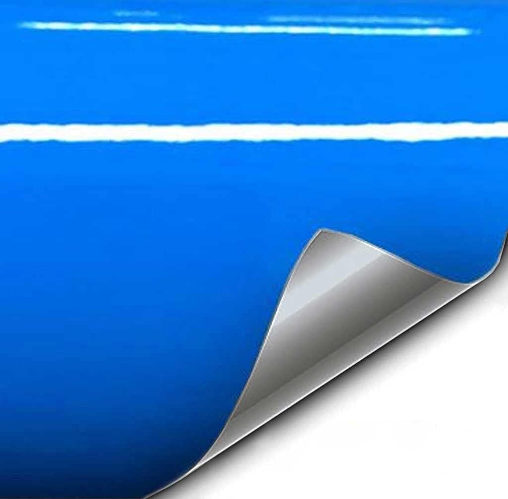 VVIVID+ Glossy Smurf Blue Vinyl Car Wrap Film DIY Easy to Install No-Mess (100ft x5ft)