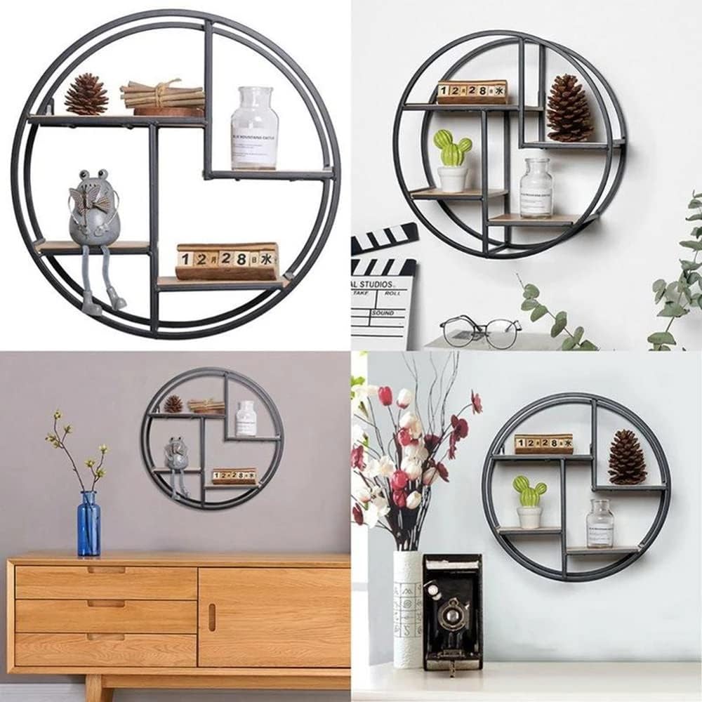 Floating Shelves Creative Modern Home Decor Wood Wall Mount Flower Planter Book Storage Shelf Rack Potted Holder Stand Room Background Wall Decor Wall Mounted Shelf