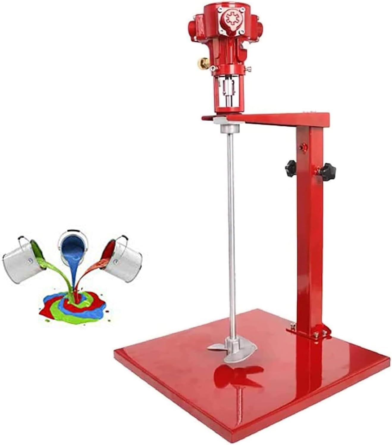 Pneumatic Paint Mixer Machine, Paint Mixer Stirrer with Stand, Desktop Air Agitator for Paint Coating Materials Viscous Liquid