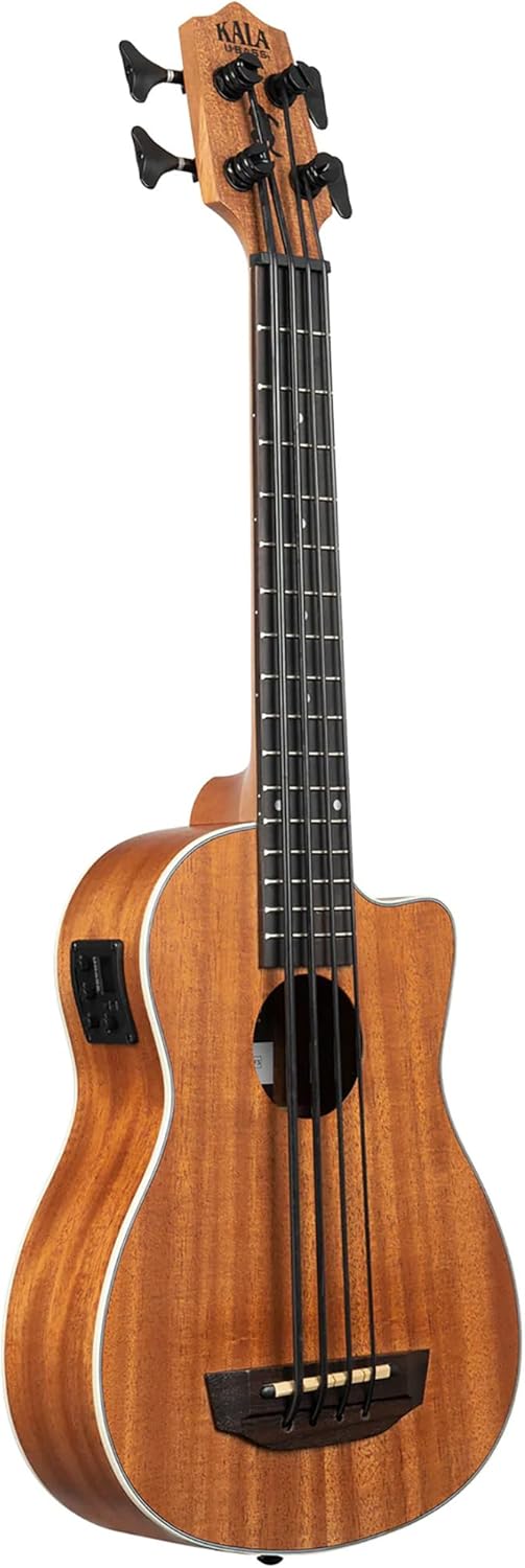 Kala UBASS-SCOUT-FS Scout Acoustic-Electric U-Bass Bundle with Case, Tuner, Austin Bazaar Instructional DVD, and Polishing Cloth