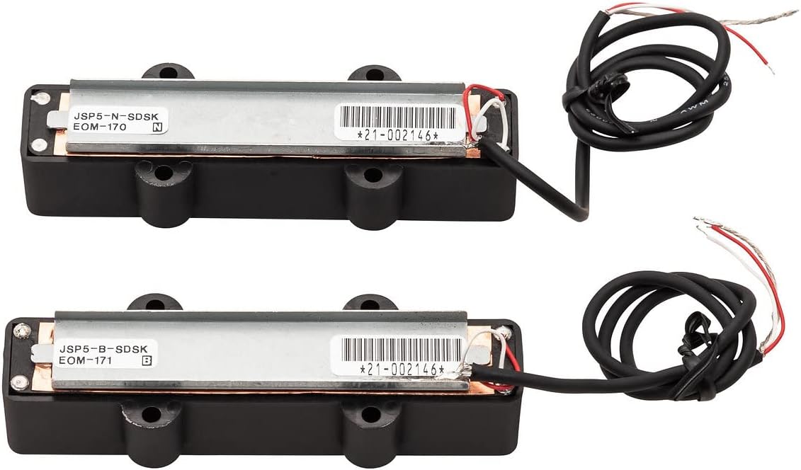 Sadowsky J/J-Style Bass Pickup Set (Alnico V/Alnico III), Noise-Cancelling, Split Coil, 5-String - Bridge & Neck (SAC PU J5 S NC)