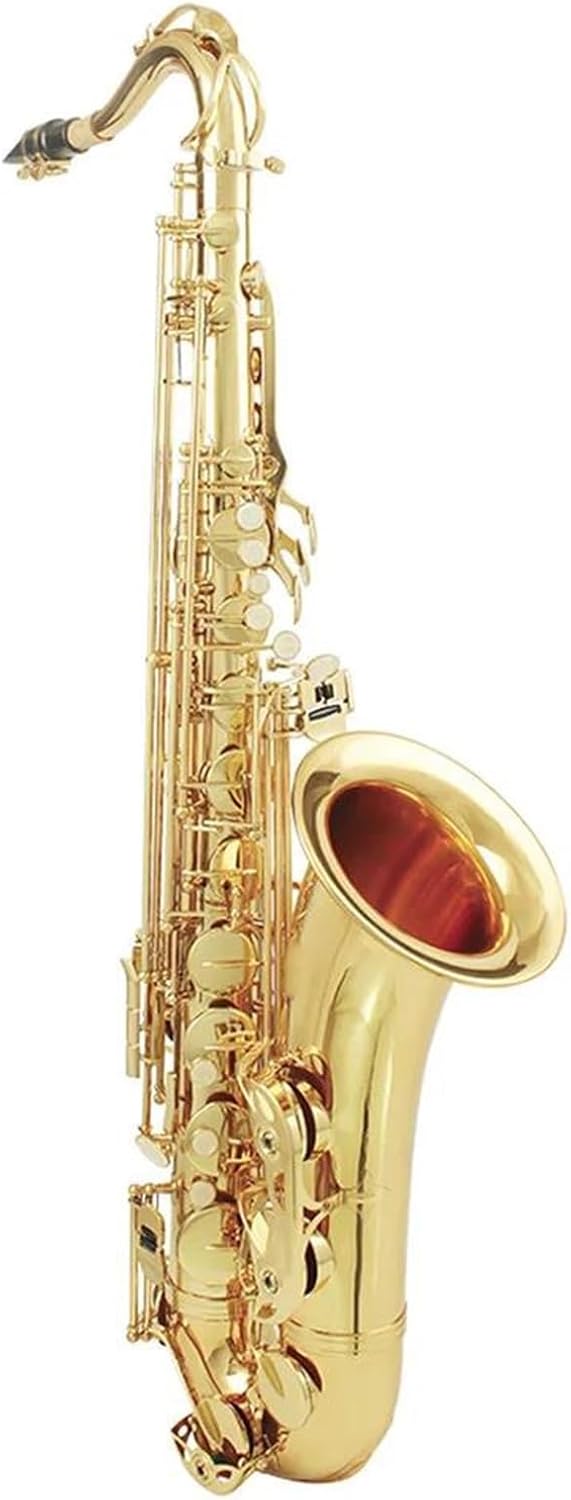 VBDEFRT Tenor Saxophone Sax Key Carve Pattern Woodwind Instrument Bb Brass Gold Lacquer Sax