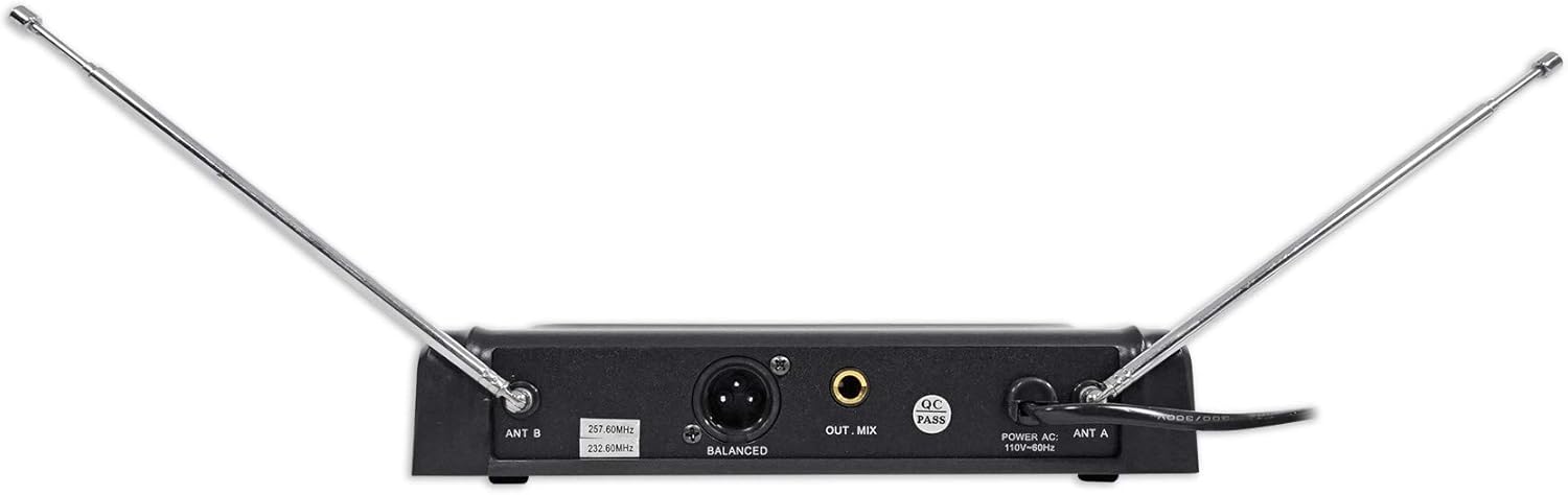 Rockville SPGN158 Karaoke Bundle: (2) 15-in Passive 1600-Watt Speakers, RPM80BT 2400W 8-Channel Powered Mixer with Bluetooth, RWM1203VH Dual Wireless Mics, Tripod Stands + Cables, 8-Items