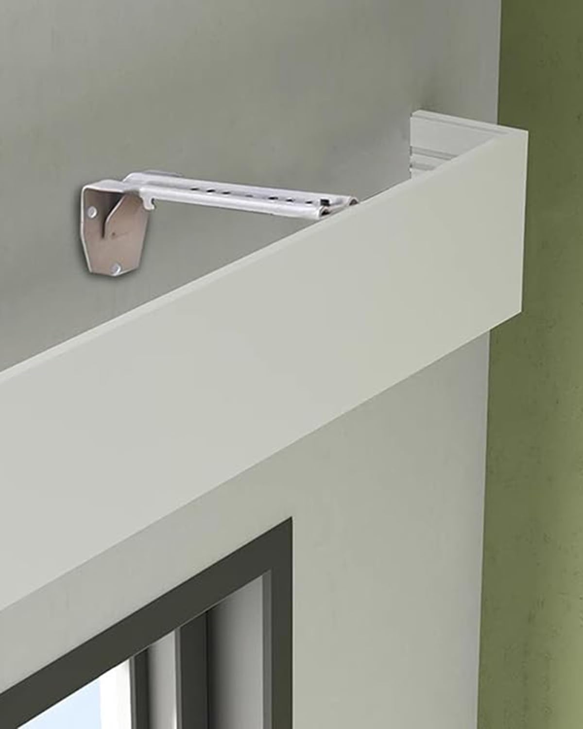 Curtain Track Wall Mount Curtain Pelmet Panel Without Tracks, Customize Venetian Blinds Curtain Cornice Baffle, Curtain Decorative Valance Panel Box Only(305cm/120.1in/10ft)