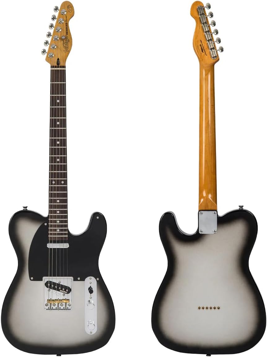 Vintage V75SVR Reissued Electric Guitar ~ Silverburst