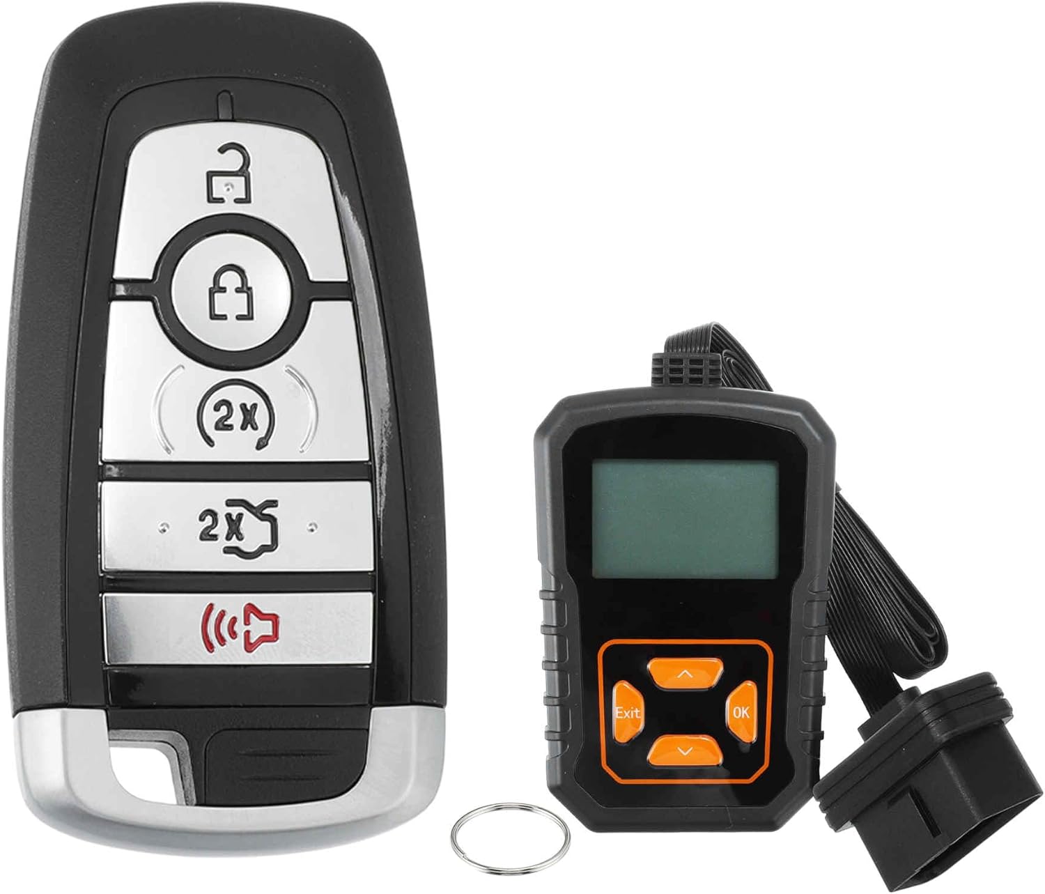 ACROPIX M3NA2C931426 Keyless Entry Remote Key Fob for Ford Edge Fusion 2017-2020 for Ford Explorer 2018-2019 902MHz Replacement Car Control Key Kit DIY Tool 5 Buttons Black