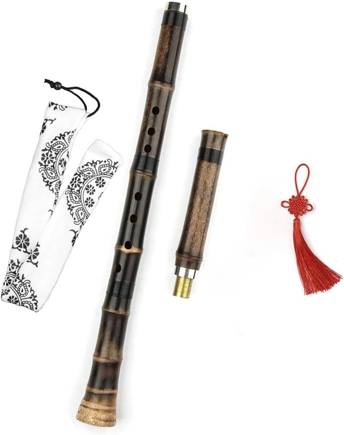 C Bamboo Flute G Key 8 Hole Instrument Woodwind Purple Flute Beginner Professional(G KEY)