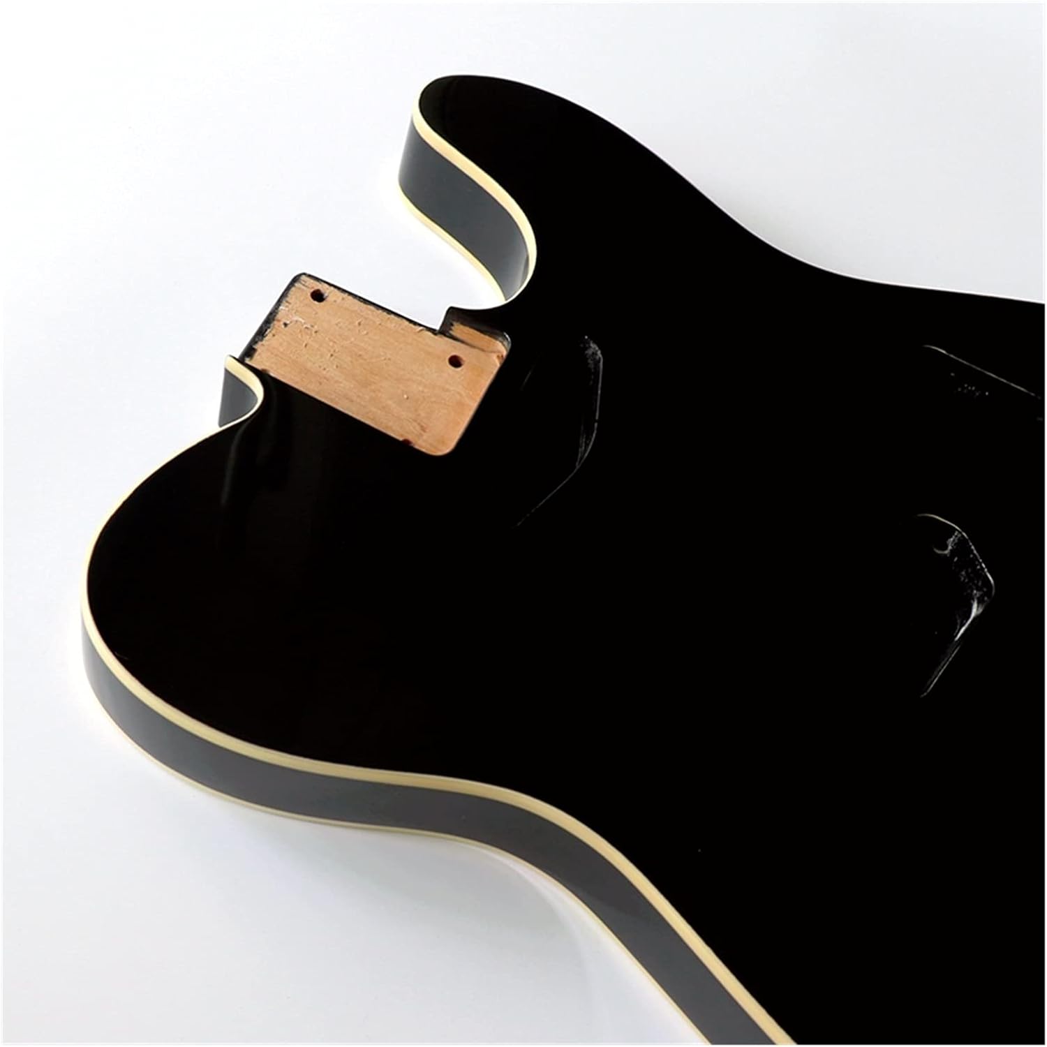 Unfinished Guitar Body Alder Electric Guitar Barrel Body Assembly DIY Alder Body for TL Semi-Finished Alder Black Hemming Guitar DIY Accessory