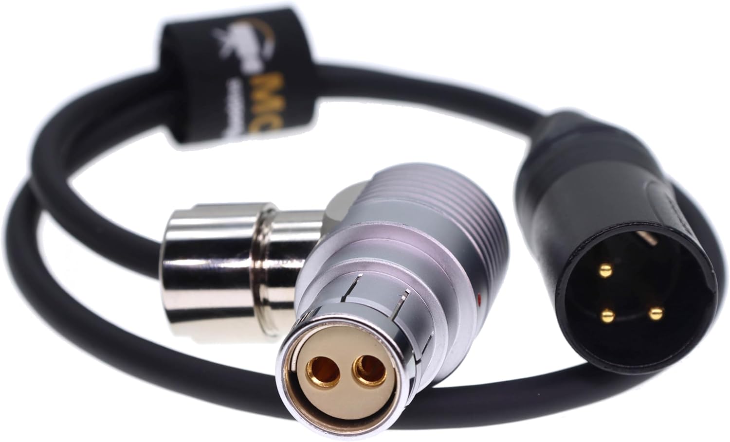 Arri XT Power Cable, XT Right Angle 2 pin Famale to XLR 3 Pin for Arri Alexa XT SXT/Alexa 65/ Arriflex 435 Camera Power Cable, 2.8m