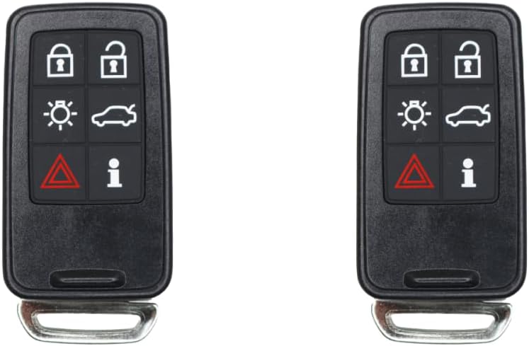 Replacement Smart Key Fob for Compatible with S80 2008 FCC KR55WK49266 Part Number 30659502 30659495 30659496 Pack of 2