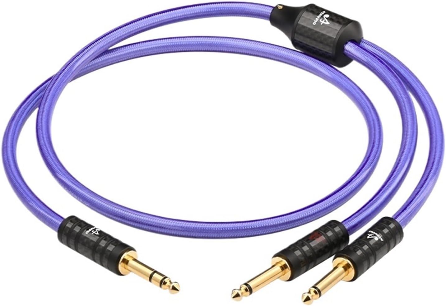 HiFi 6.5 Split Audio Cable Silver Plated 6.5mm TRS to Dual 6.5mm TS Piano Speaker Amplifier Cable(2m)