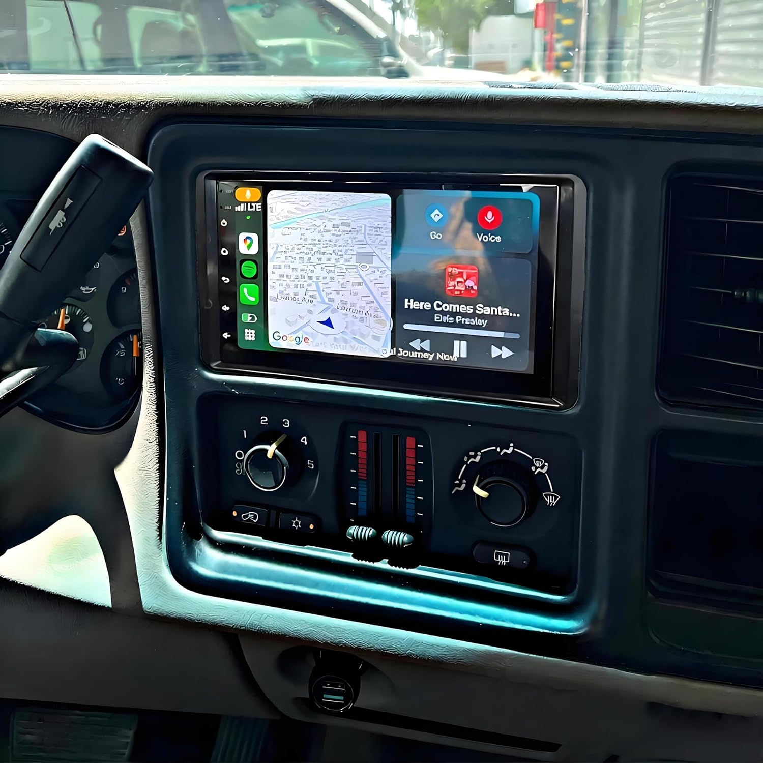 2+32G 7in Car Stereo for Chevy/Chevrolet Silverado 1500 2500 2003-2006, for GMC Sierra 1500 2500 3500 2003-2006 w/GPS with Carplay w/Android Auto Double Din Car Radio Receiver Backup Camera