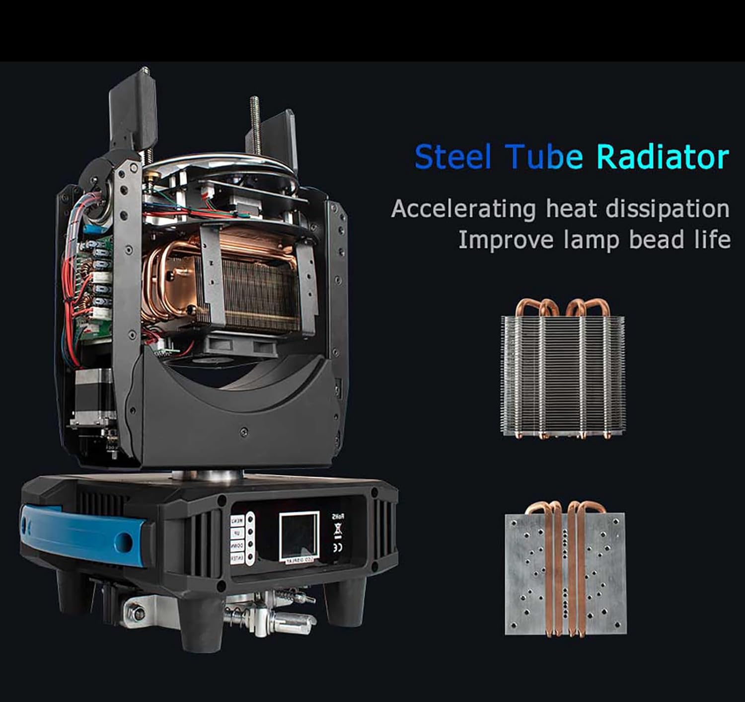 SHEHDS Moving Head Lights COB 400W Warm White+Cold White Stage Lihgts Beam/Wash/Strobe Effect 5-50 Degree Beam Angle DMX512 Disco DJ Lights for Party KTV Bar Show