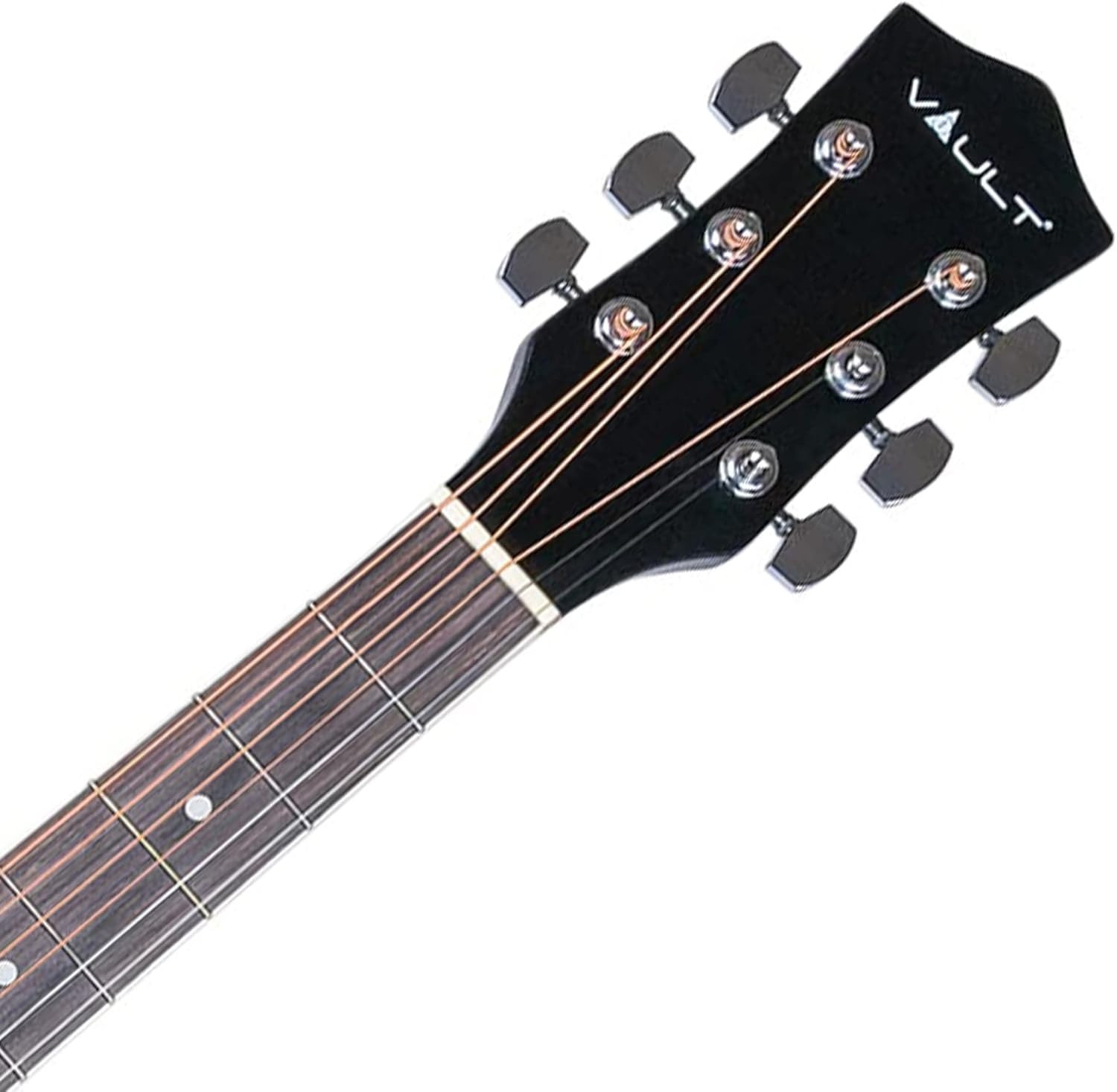 Vault EA-20CE Cutaway Acoustic-Electric Guitar - Black Bundle with Gig Bag, Tuner, Strap, Strings, Instrument Cable, Picks, Austin Bazaar Instructional DVD, and Polishing Cloth