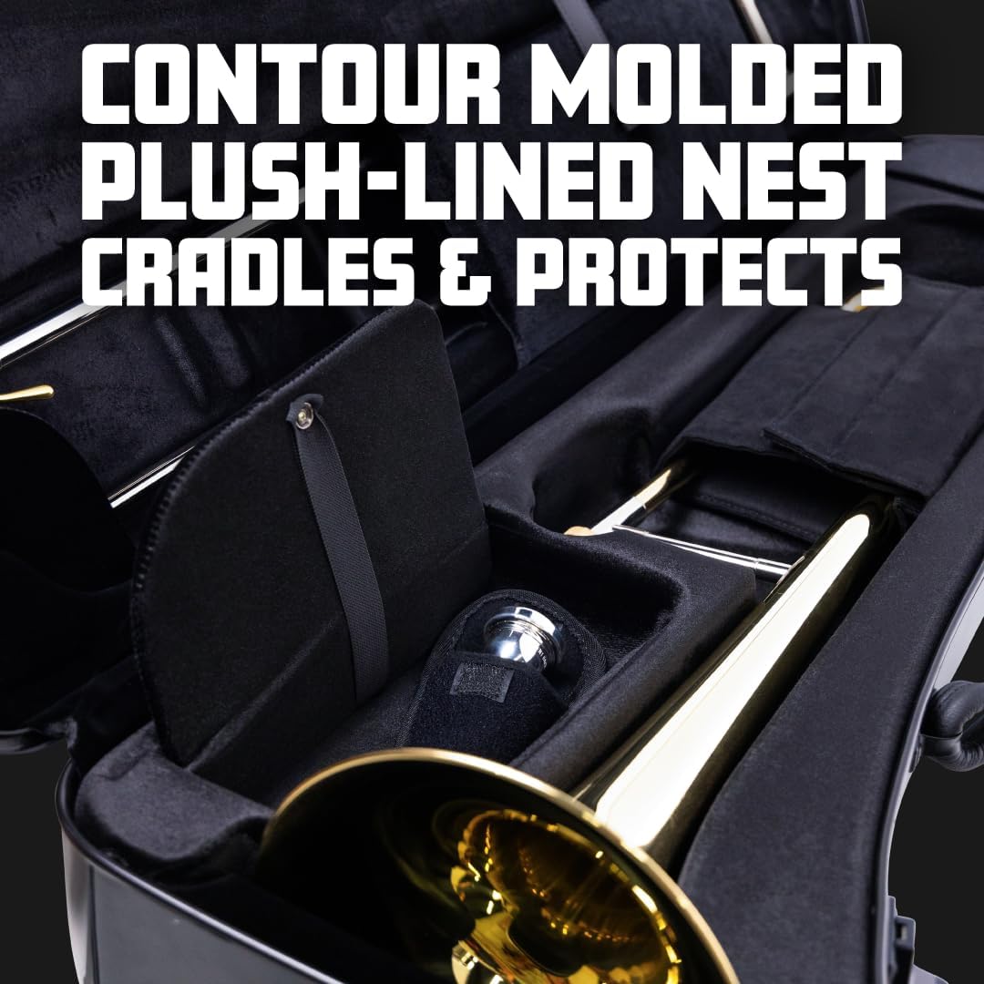 Gator Cases Presto Series Pro Case for Straight and F-Attachment Trombones; (GBPC-TROMBONE)