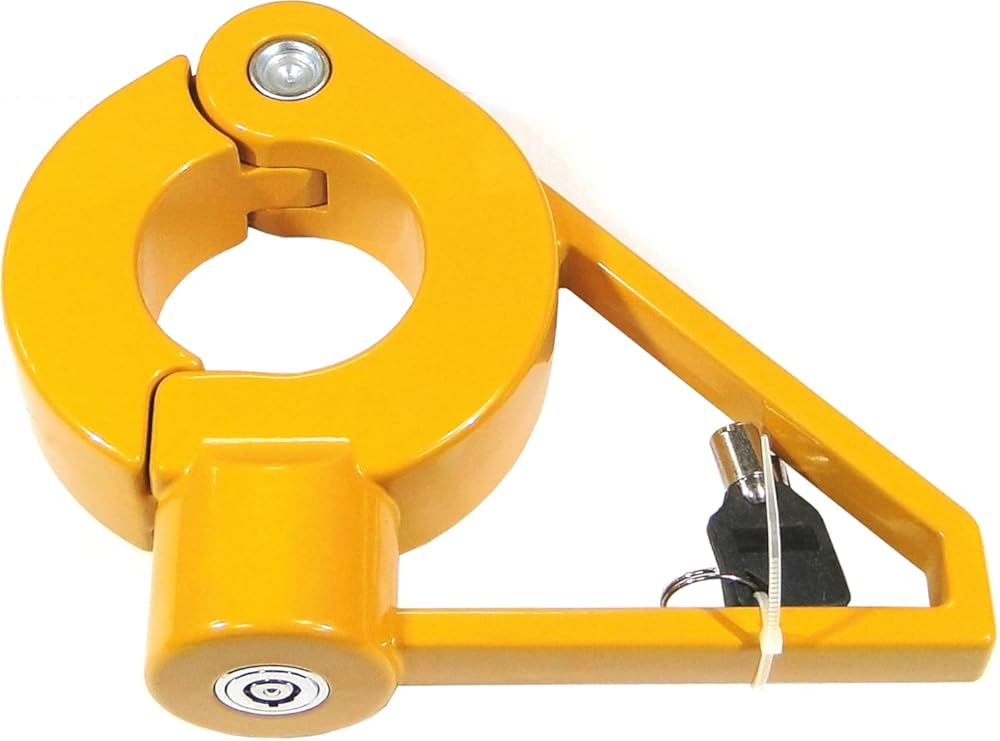 Ryme Automotive Kingpin Lock 5th Wheel Heavy Duty Alloy Security Anti-Theft Key Lock Universal Gold