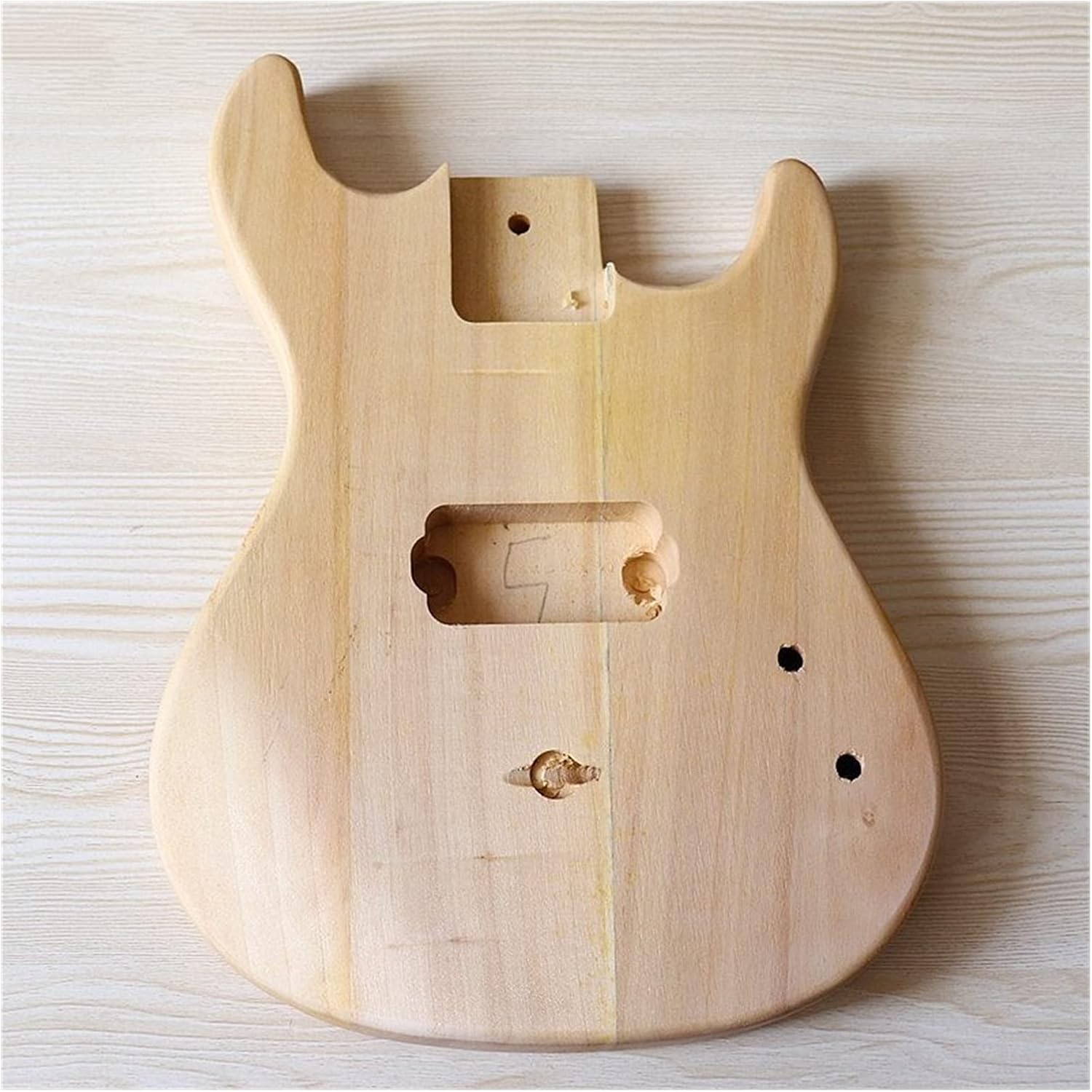 Unfinished Guitar Body Poplar Wood Children Guitar Body Semi-Finished Guitar Accessories Guitar DIY Accessory