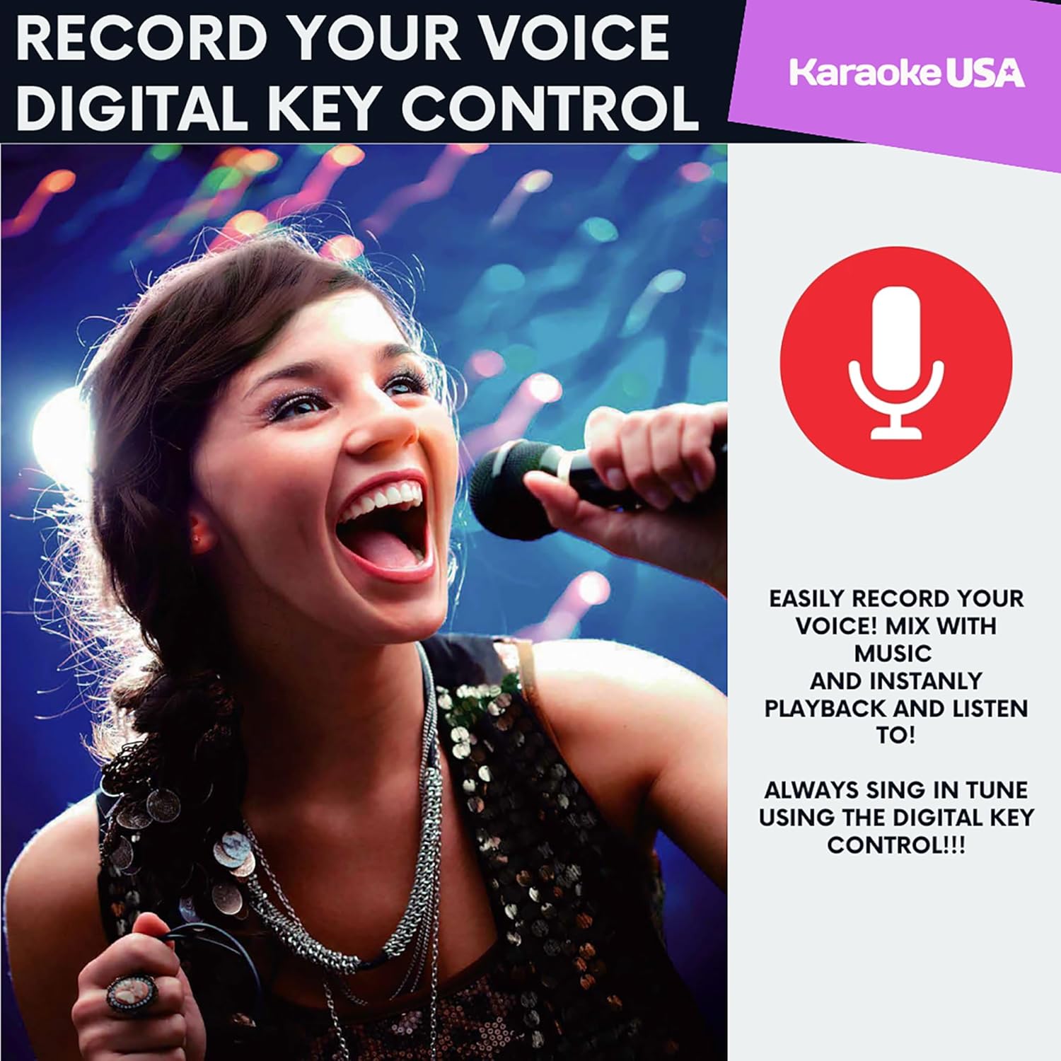 Karaoke USA GF844 Bluetooth Karaoke Machine