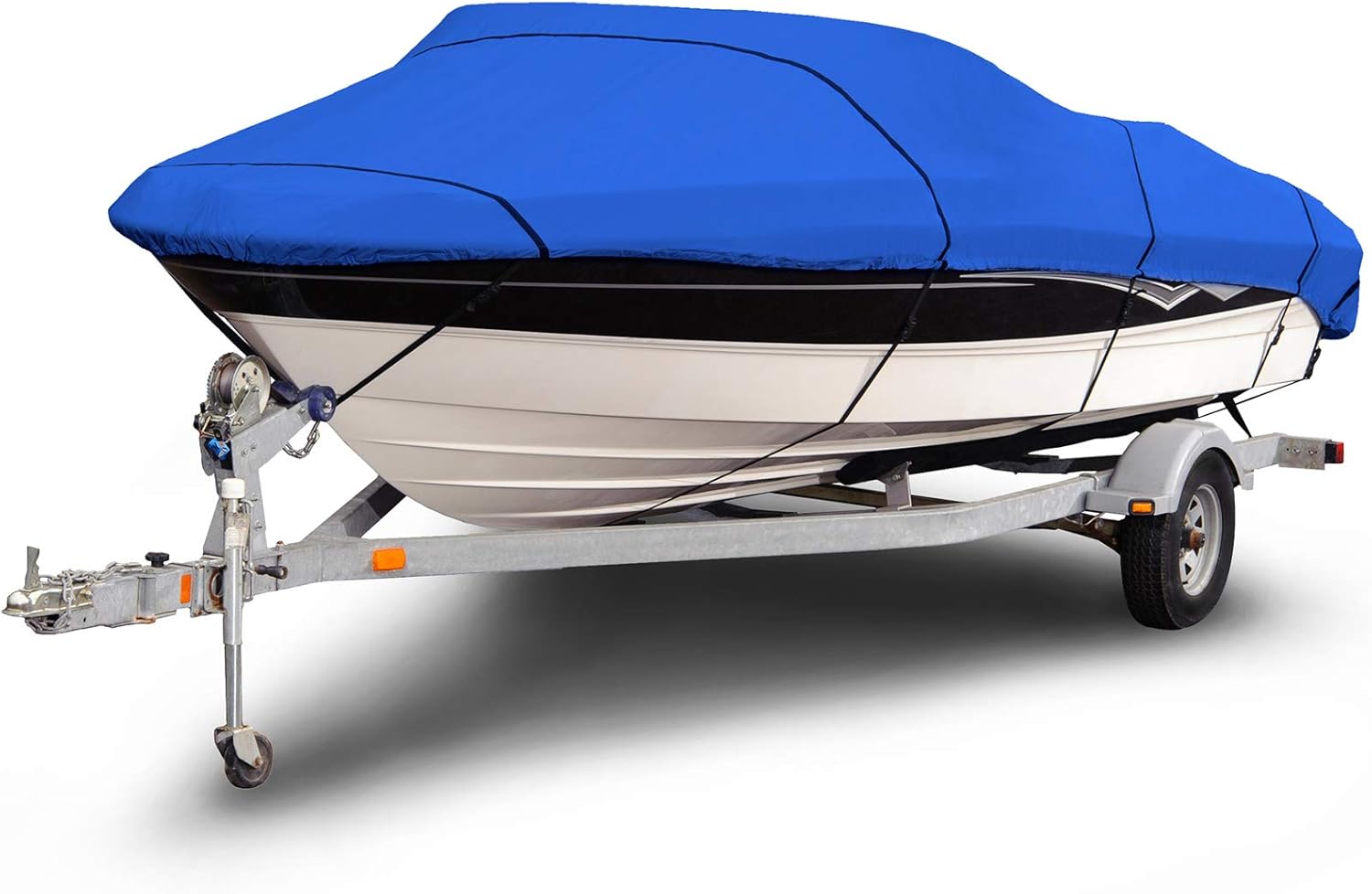 Budge B-1200-X3 1200 Denier V-Hull Bass Boat Cover Blue 16'-18' Long (Beam Width Up to 90