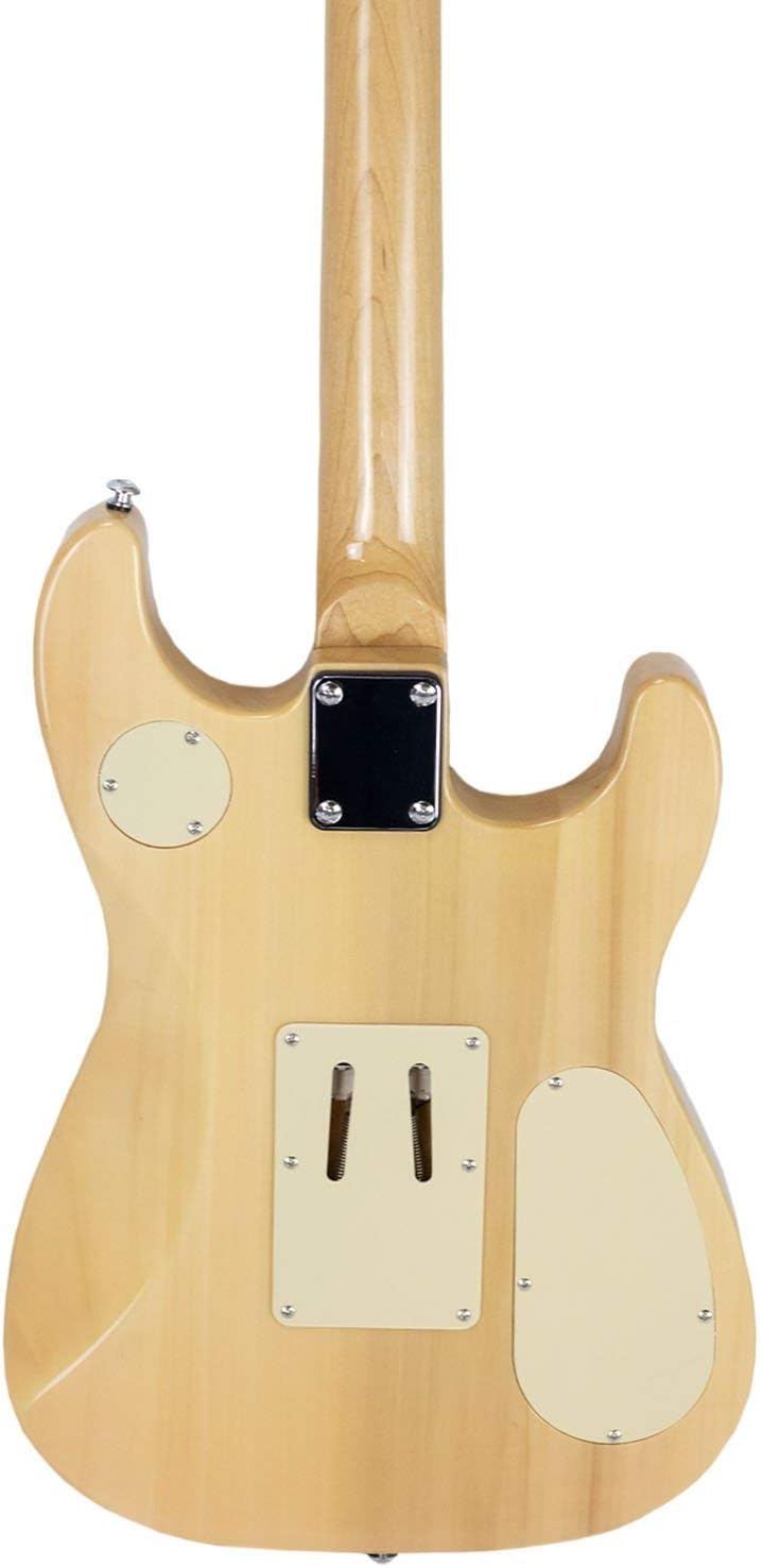 Sawtooth 6 String Solid-Body Electric Guitar, Left-Handed Natural Flame (ST-ES-LH-HYBRID-FL-NFM)