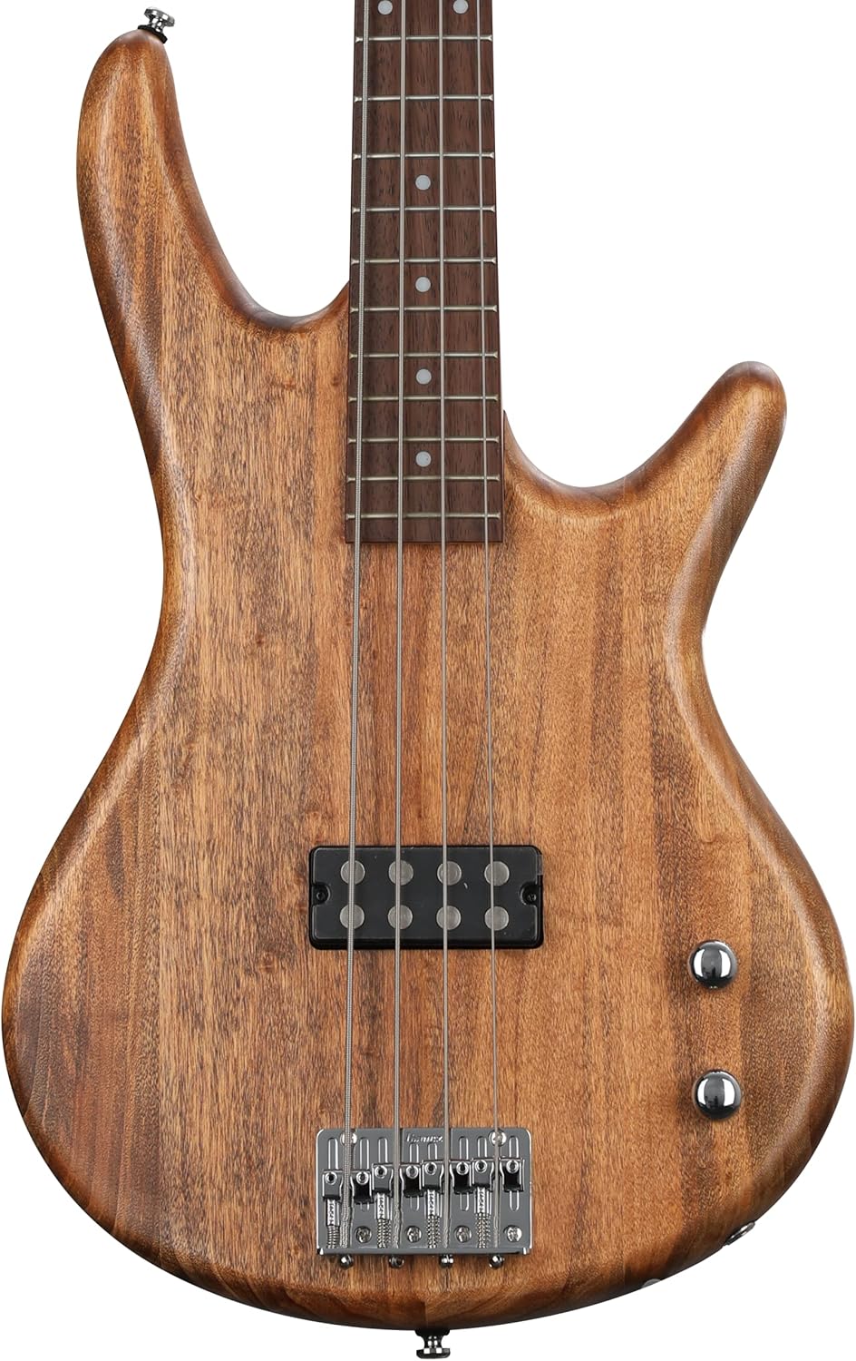 Ibanez Gio GSR100EX Bass Guitar (Mahogany Oil) and Rocket Bass 30-Watt Combo Amp Essentials Bundle with Stand, Strap, Clip-On Tuner, Cable and Picks